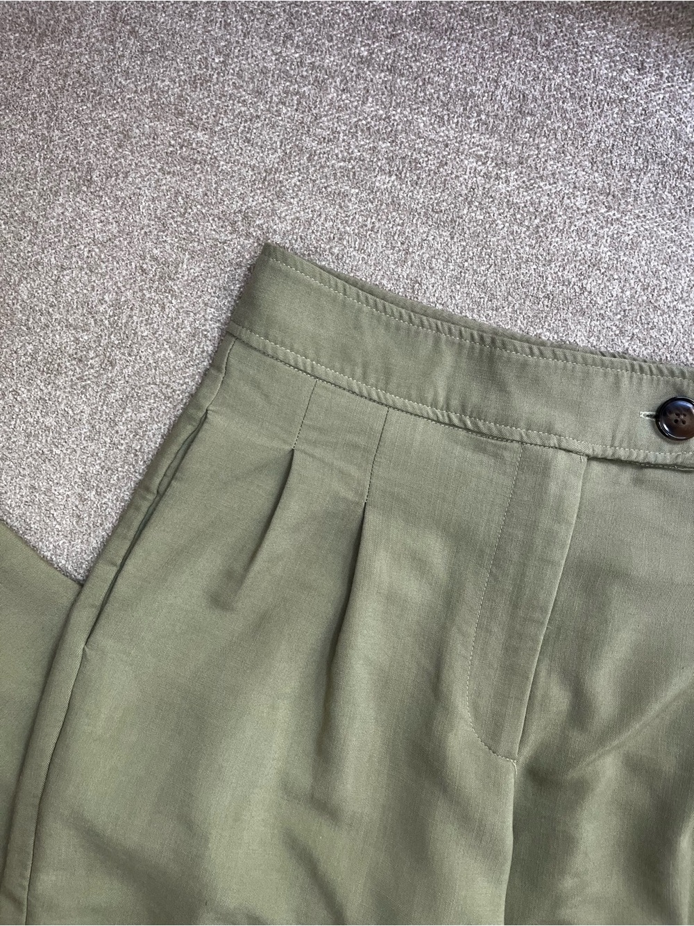 Tahari Olive Green Trousers Size 4 - Picture 4 of 15